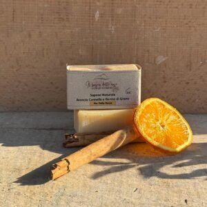 SAPONE NATURALE ARANCIA CANNELLA E GERME DI GRANO